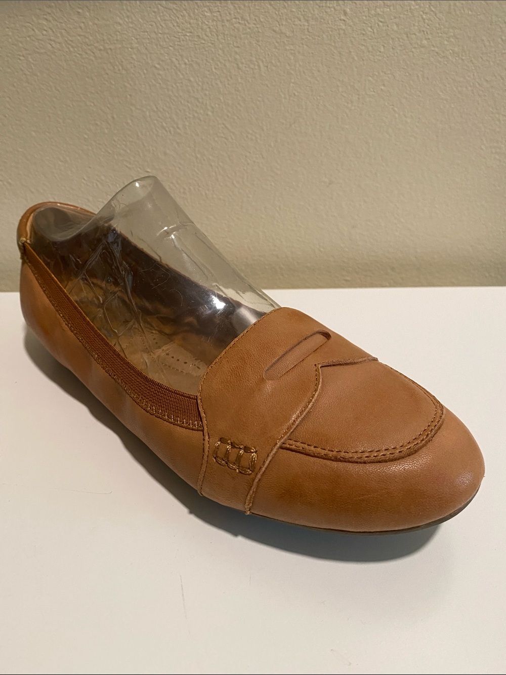 Lands' End Women's Tan Leather Penny Loafer